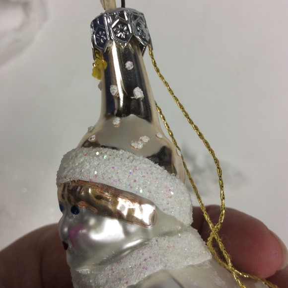 VTG Glass Silver Christmas Ice Skater Ornament - Picture 10 of 11
